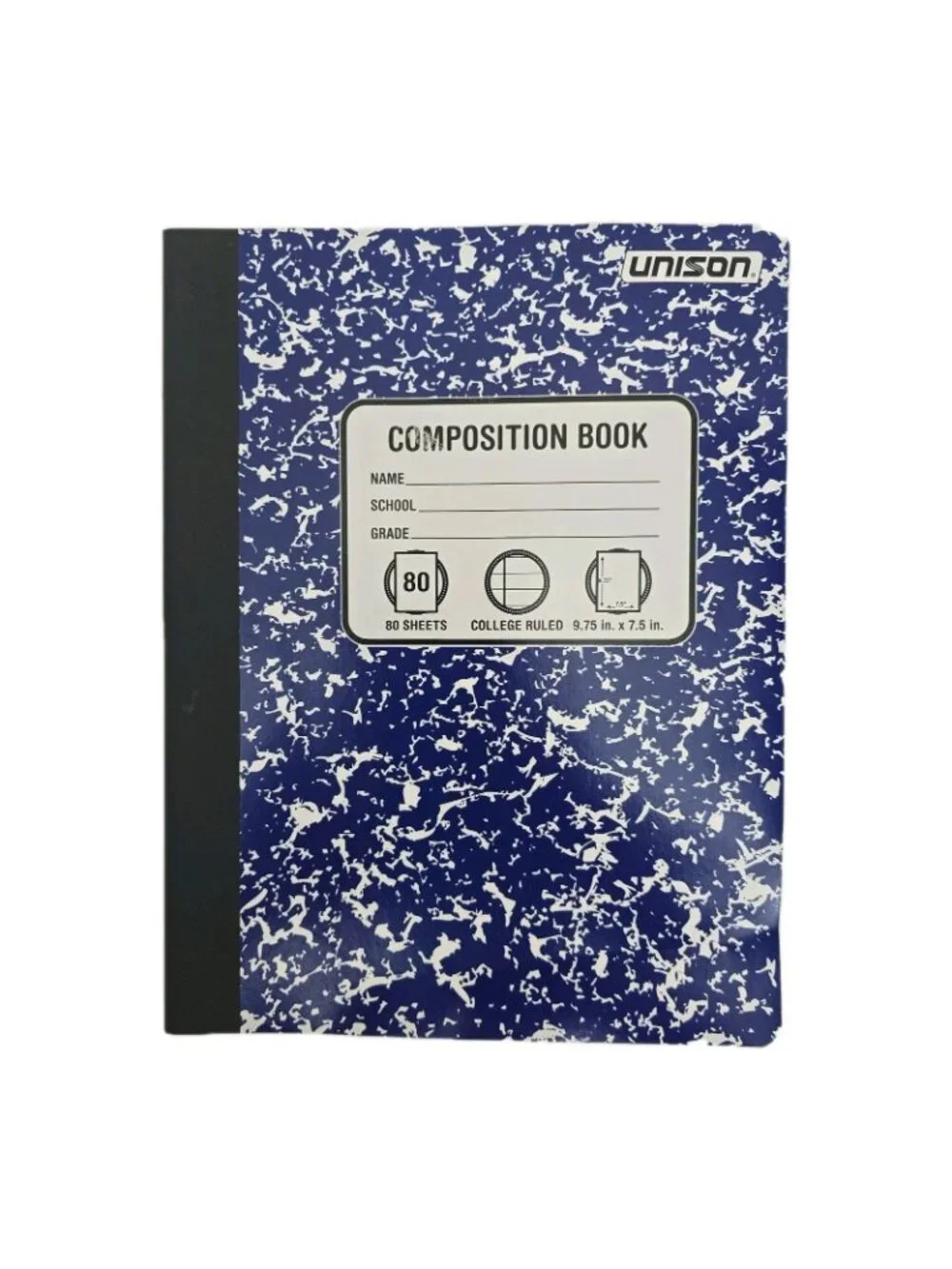 Lot Of 5 New Unison Composition/Notebooks 80 Sheets Wide/College Ruled 5 COLORS